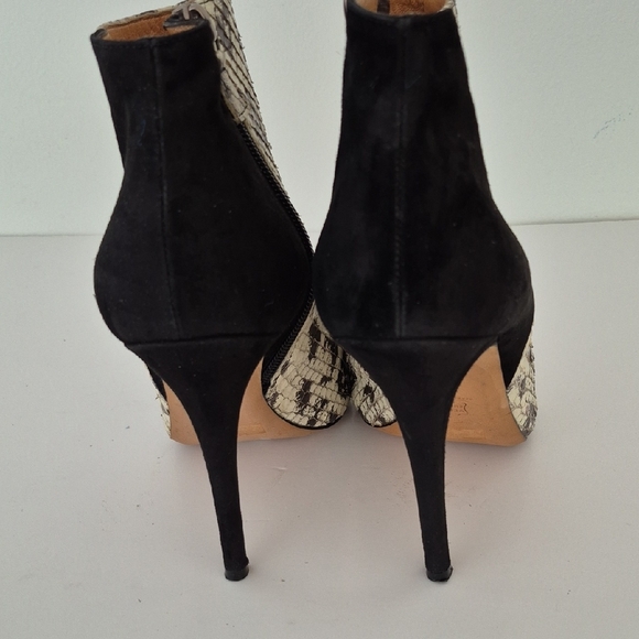 ALEXAWAGNER Snakeskin & Black Open-Toe Heeled Boots – US 8.5 / EU 39 - Picture 14 of 15